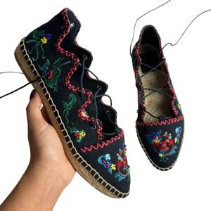 Tory Burch Embroidered Espadrille Flats Sonoma 5.5
